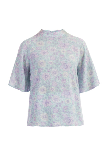 usha women's short sleeve blouse