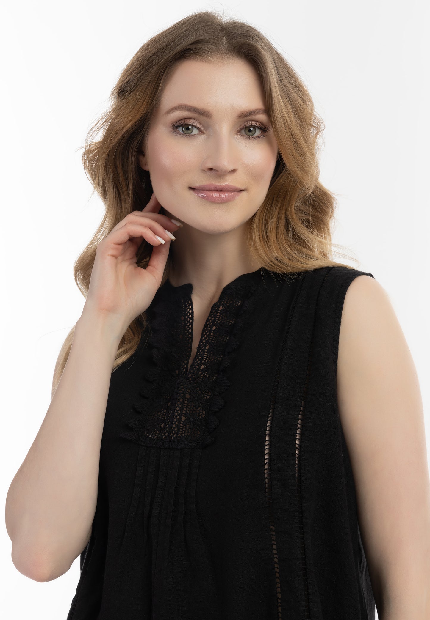 usha women's blouse top with lace