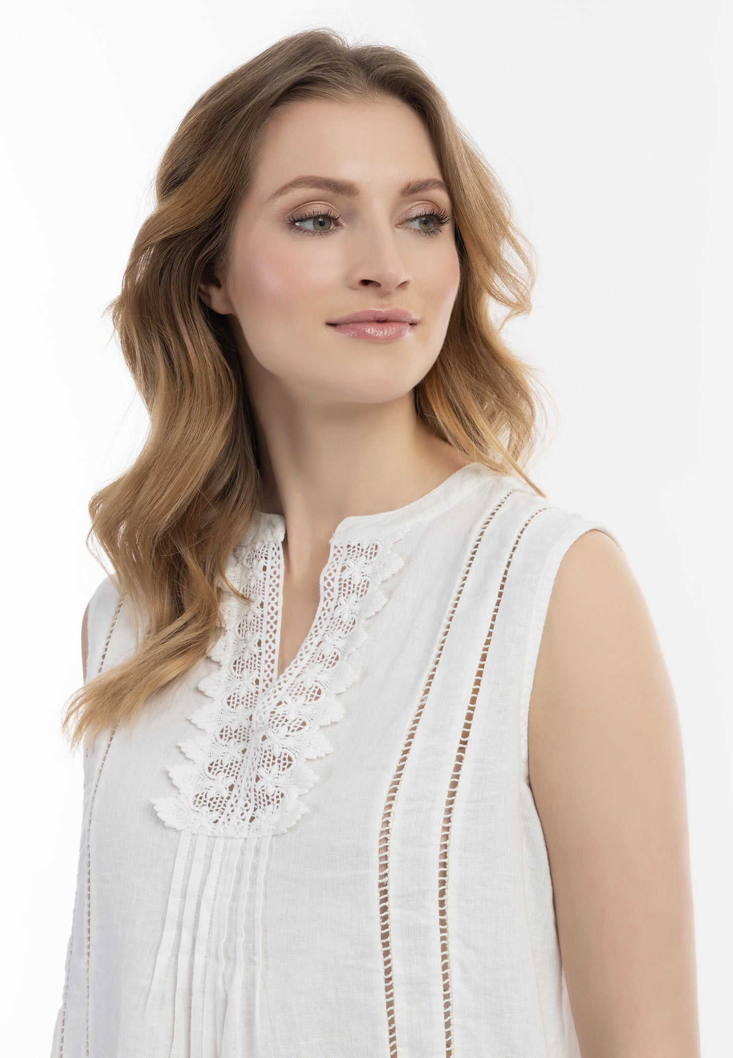 usha women's blouse top with lace