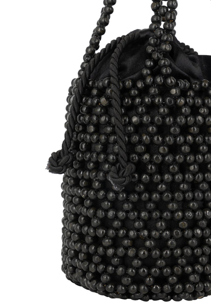 IZIA Women's Beaded Bucket Bag