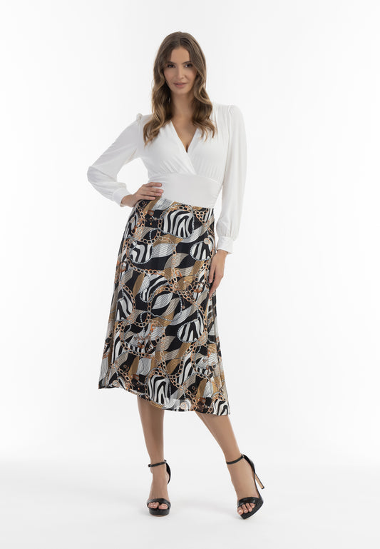faina women's midi skirt with all-over print