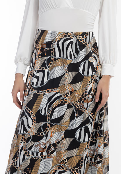 faina women's midi skirt with all-over print