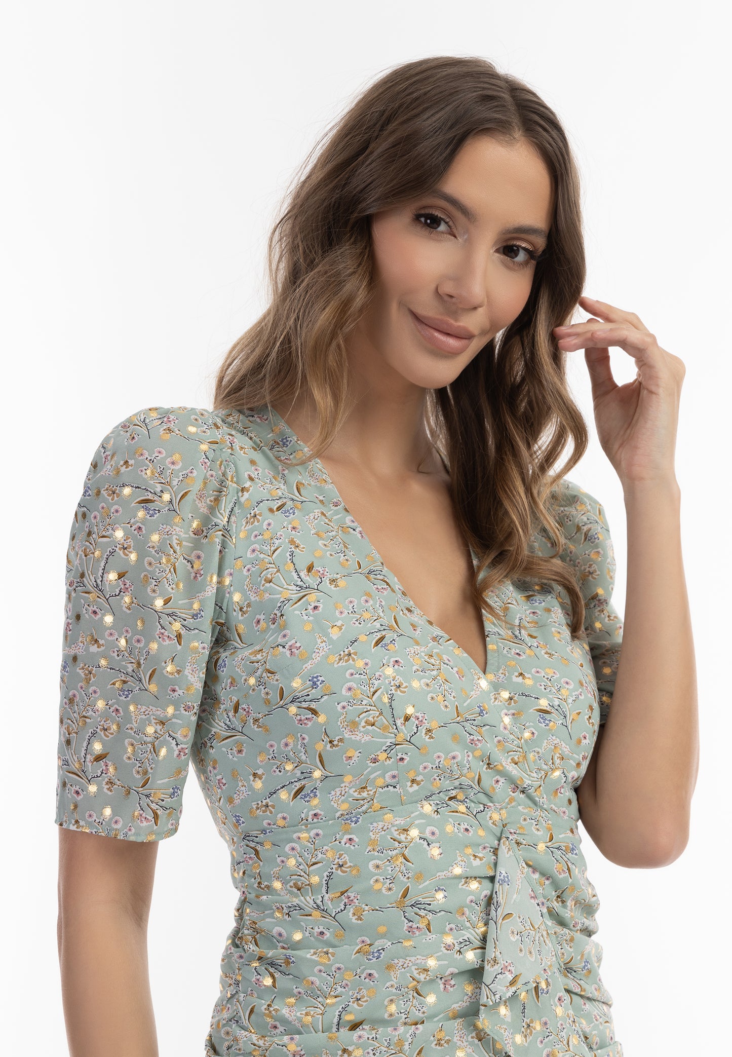 faina women's draped dress