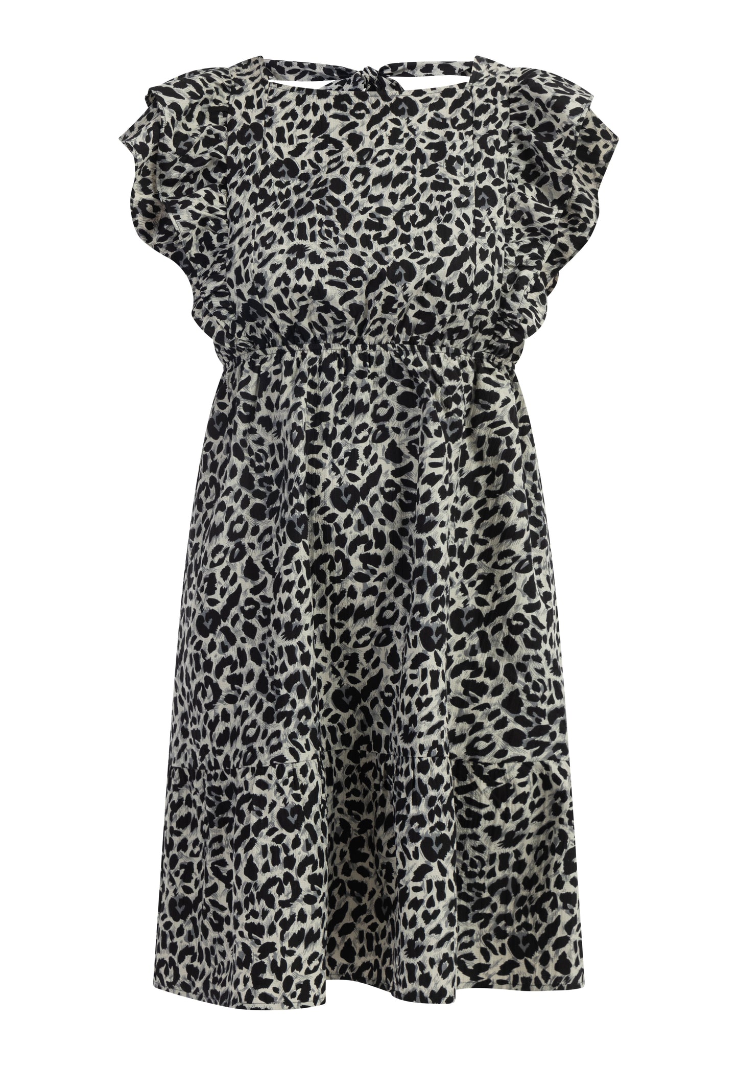faina women's midi dress with leopard print
