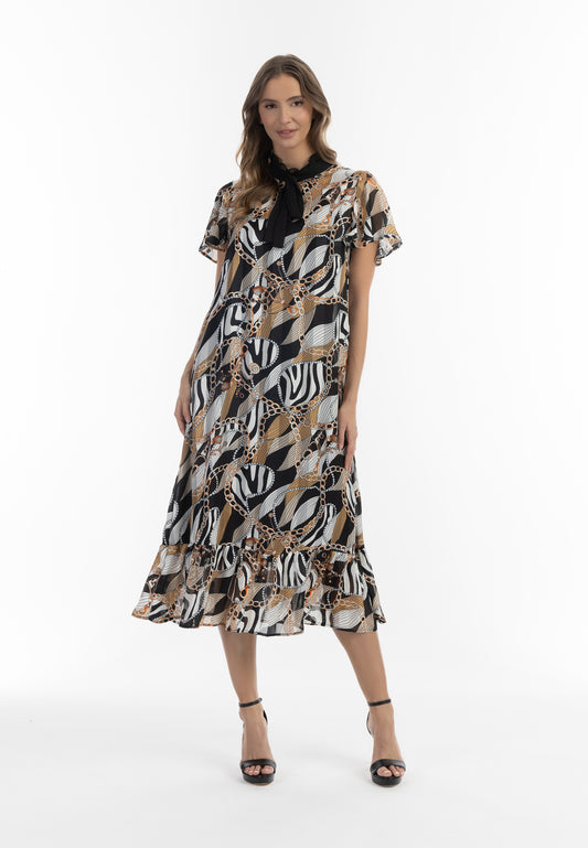 faina women's midi dress with all-over print