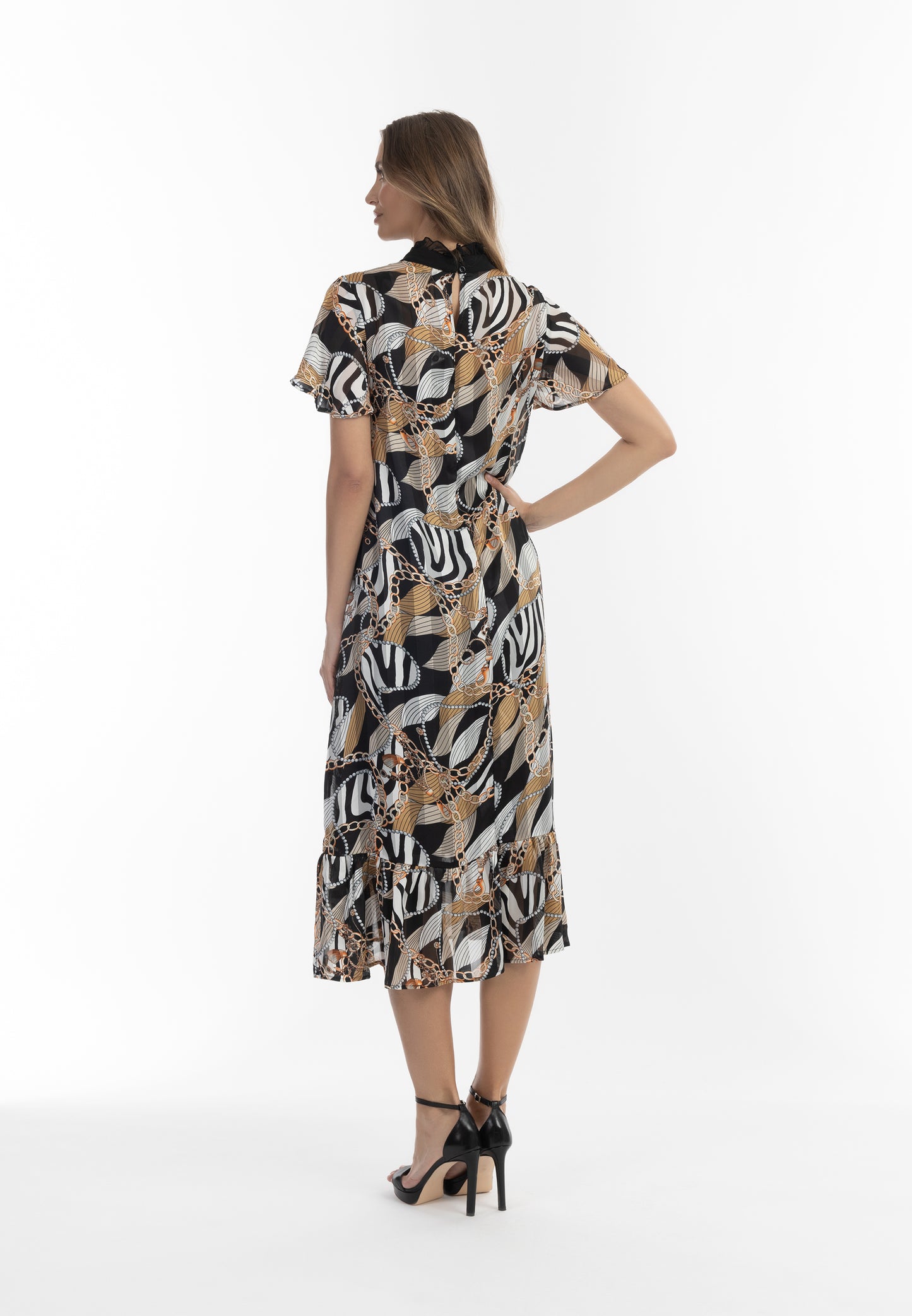 faina women's midi dress with all-over print