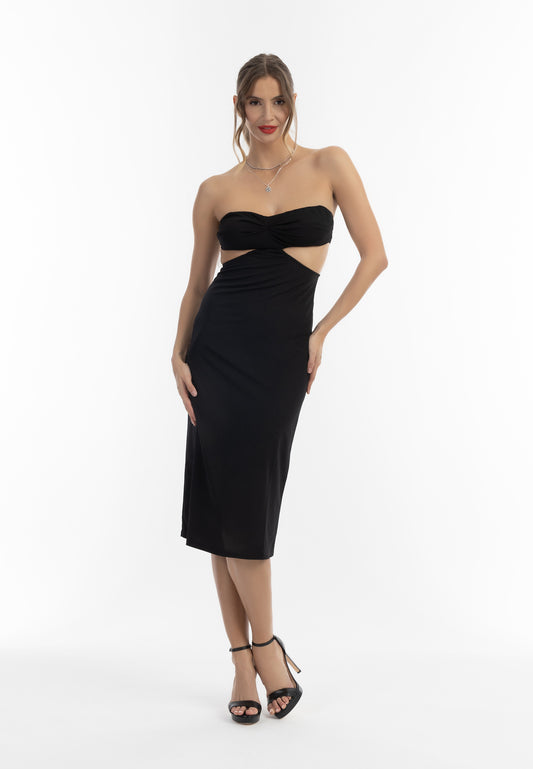 faina women's midi dress with cut-outs