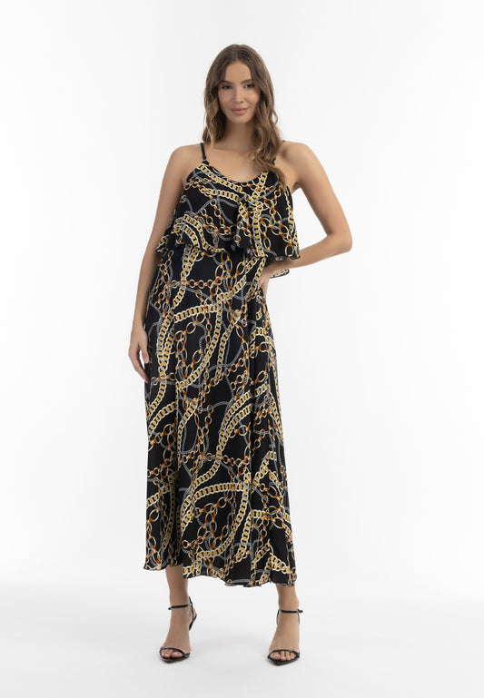 faina women's maxi dress with all-over print