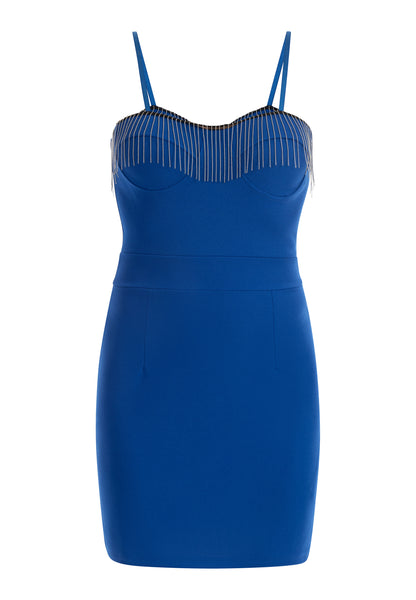 faina women's mini dress with pearl necklaces