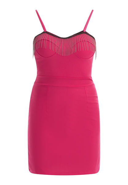 faina women's mini dress with pearl necklaces