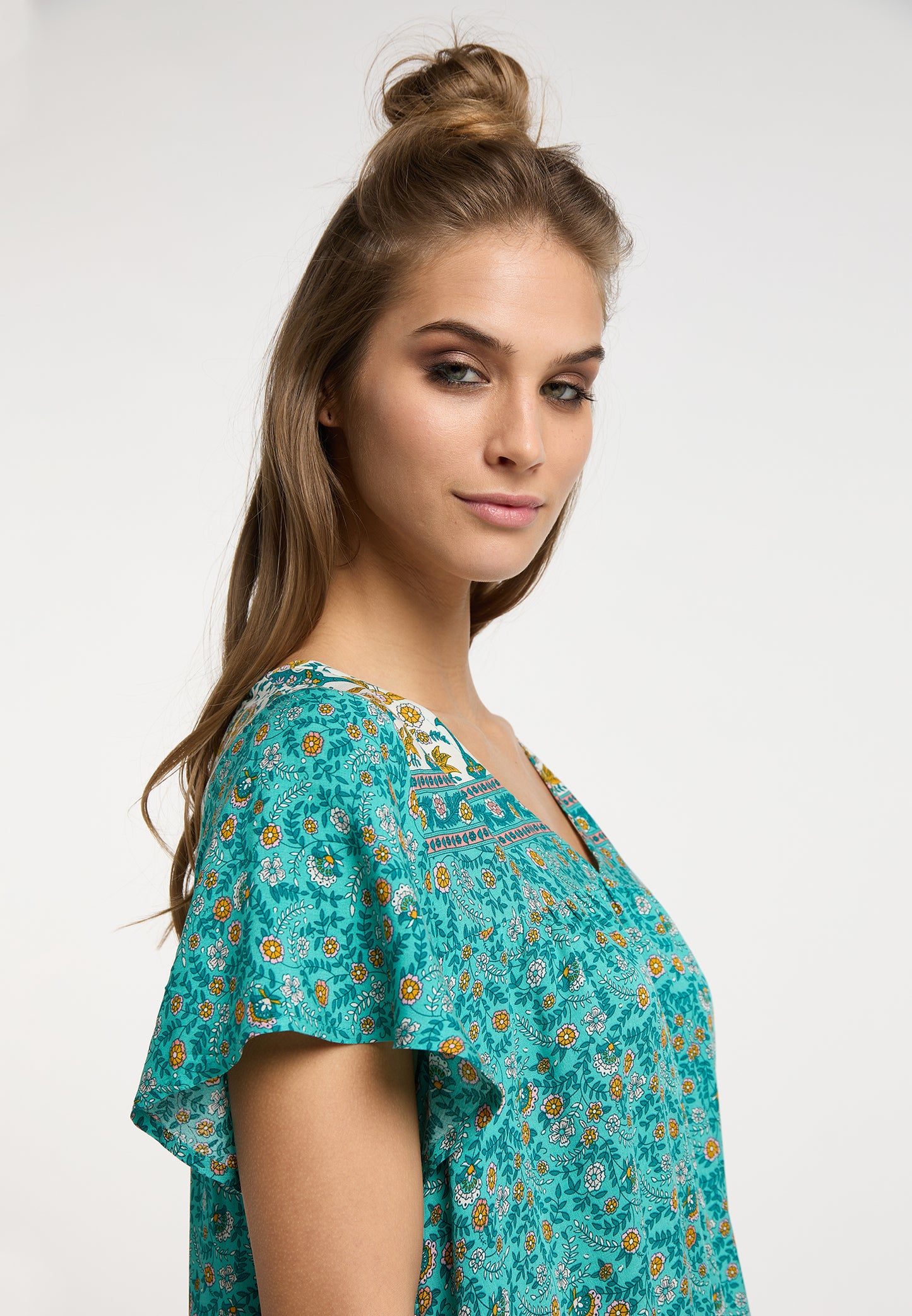 usha FESTIVAL women's summer dress with floral print