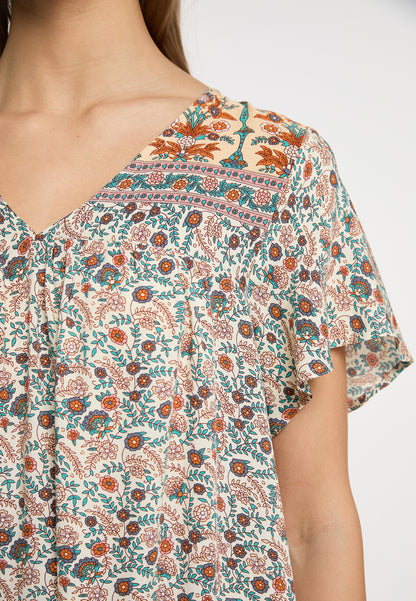usha FESTIVAL women's summer dress with floral print