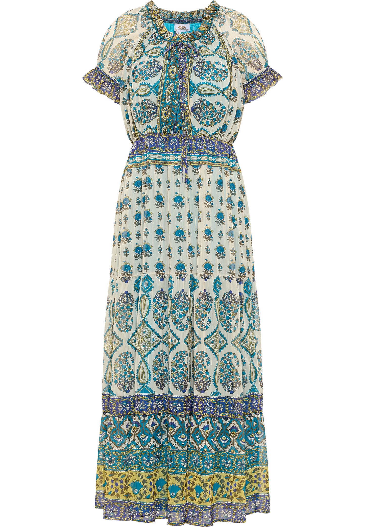 usha FESTIVAL women's maxi dress with all-over print