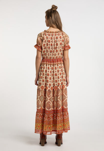 usha FESTIVAL women's maxi dress with all-over print