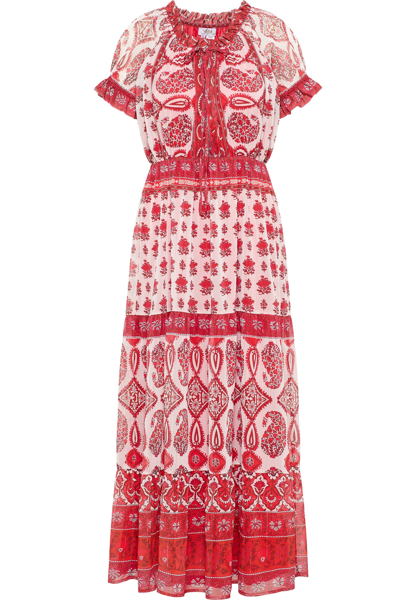 usha FESTIVAL women's maxi dress with all-over print