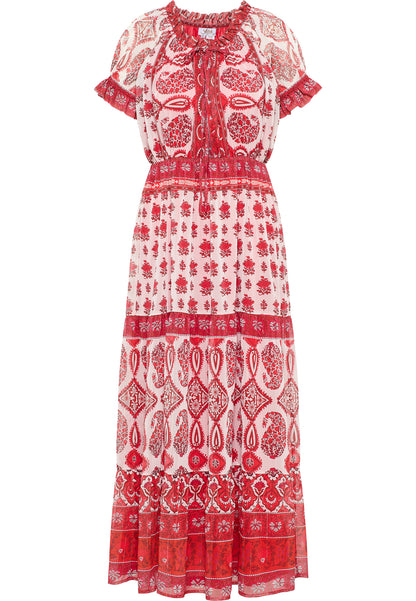 usha FESTIVAL women's maxi dress with all-over print