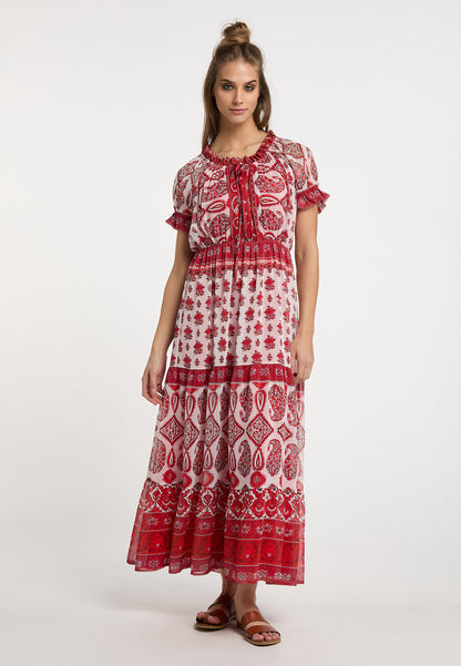 usha FESTIVAL women's maxi dress with all-over print