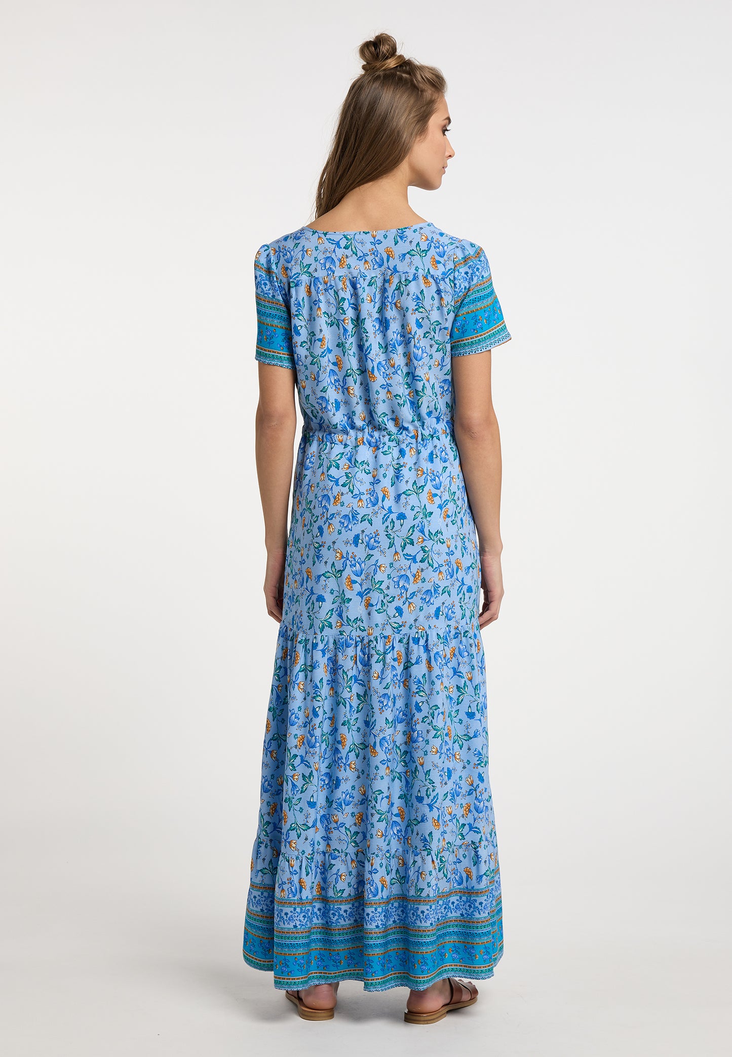 usha FESTIVAL women's floral print maxi dress