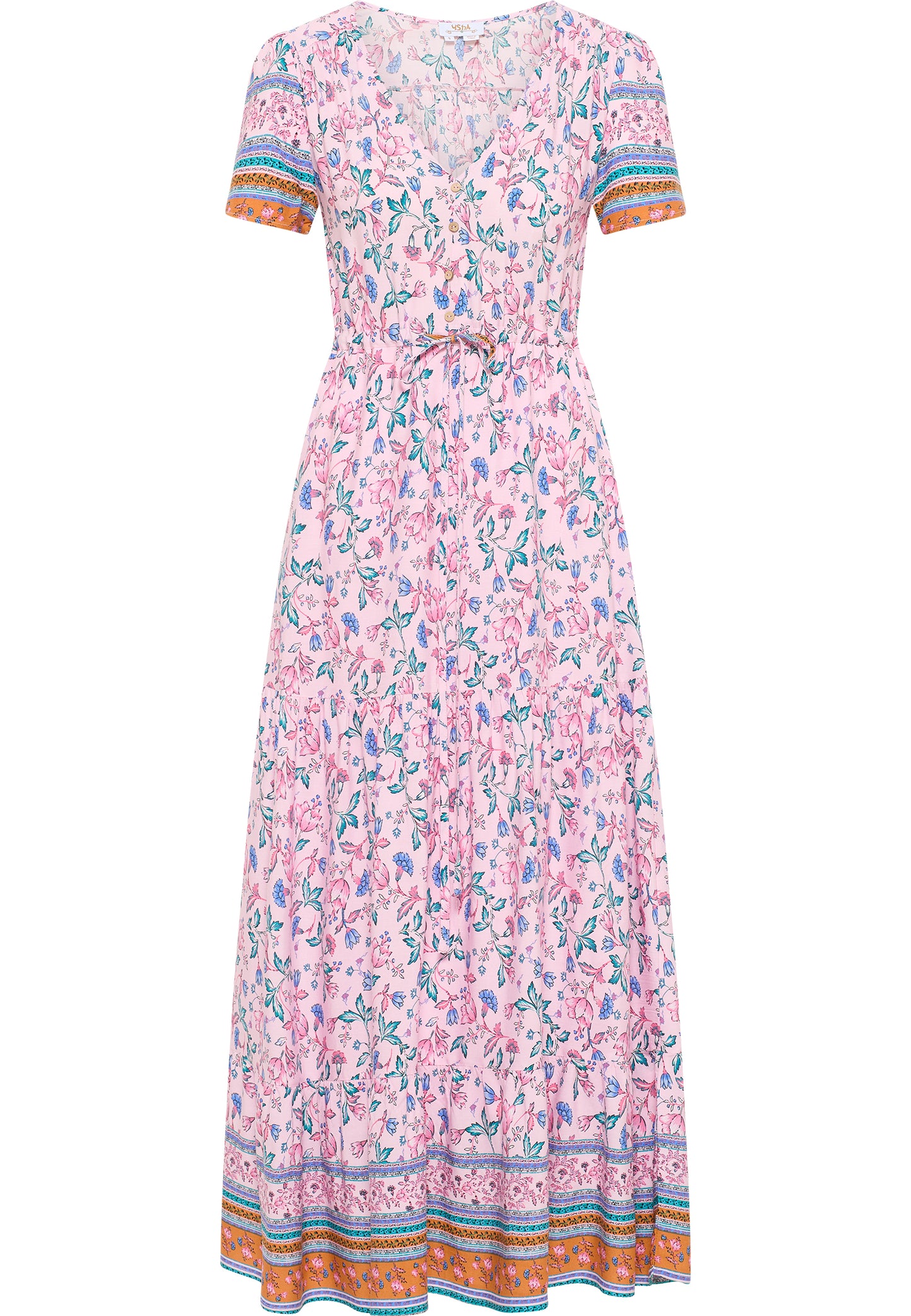 usha FESTIVAL women's floral print maxi dress