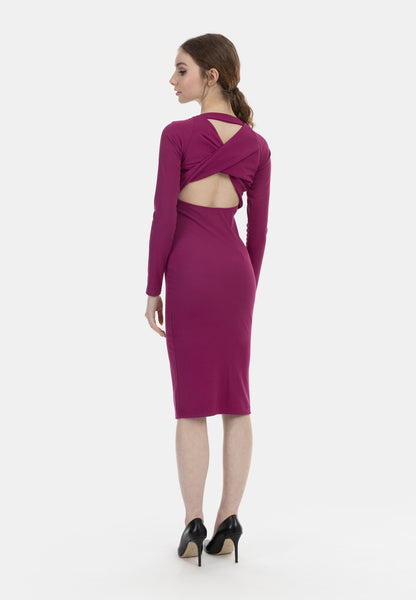 myMo at night women's long sleeve midi dress