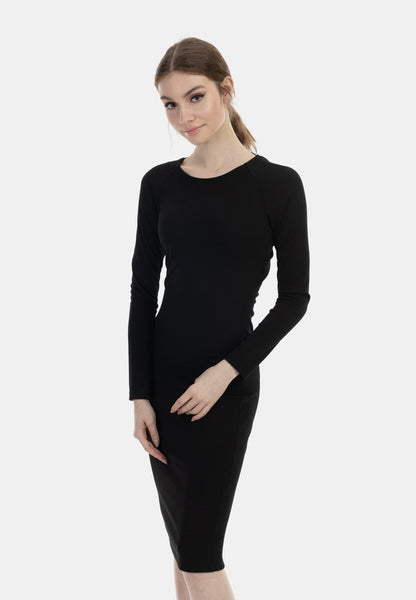 myMo at night women's long sleeve midi dress