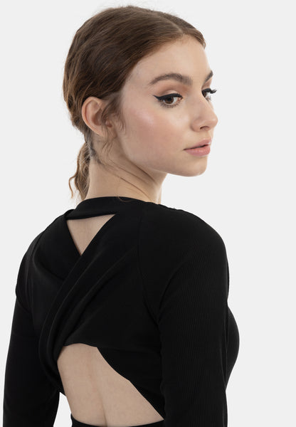 myMo at night women's long sleeve midi dress