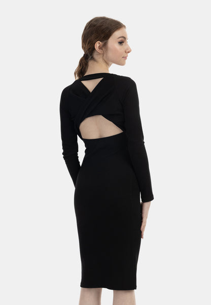 myMo at night women's long sleeve midi dress