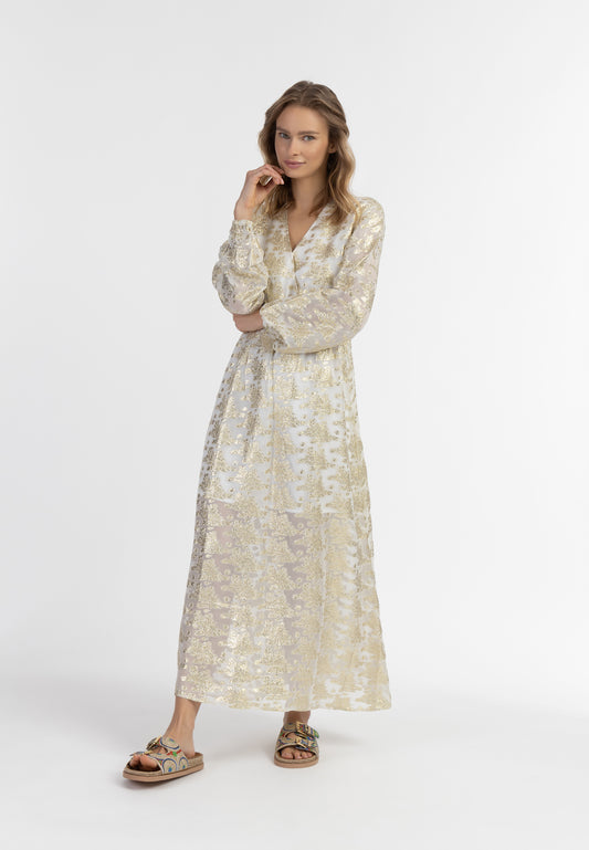 IZIA women's maxi dress with embroidery