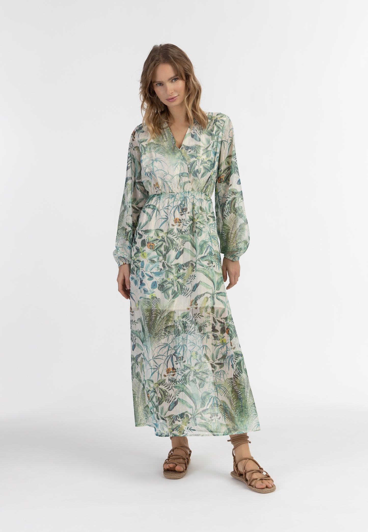 IZIA women's maxi long sleeve dress