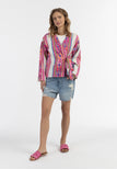 Multicolored Pink Ethnic Pattern