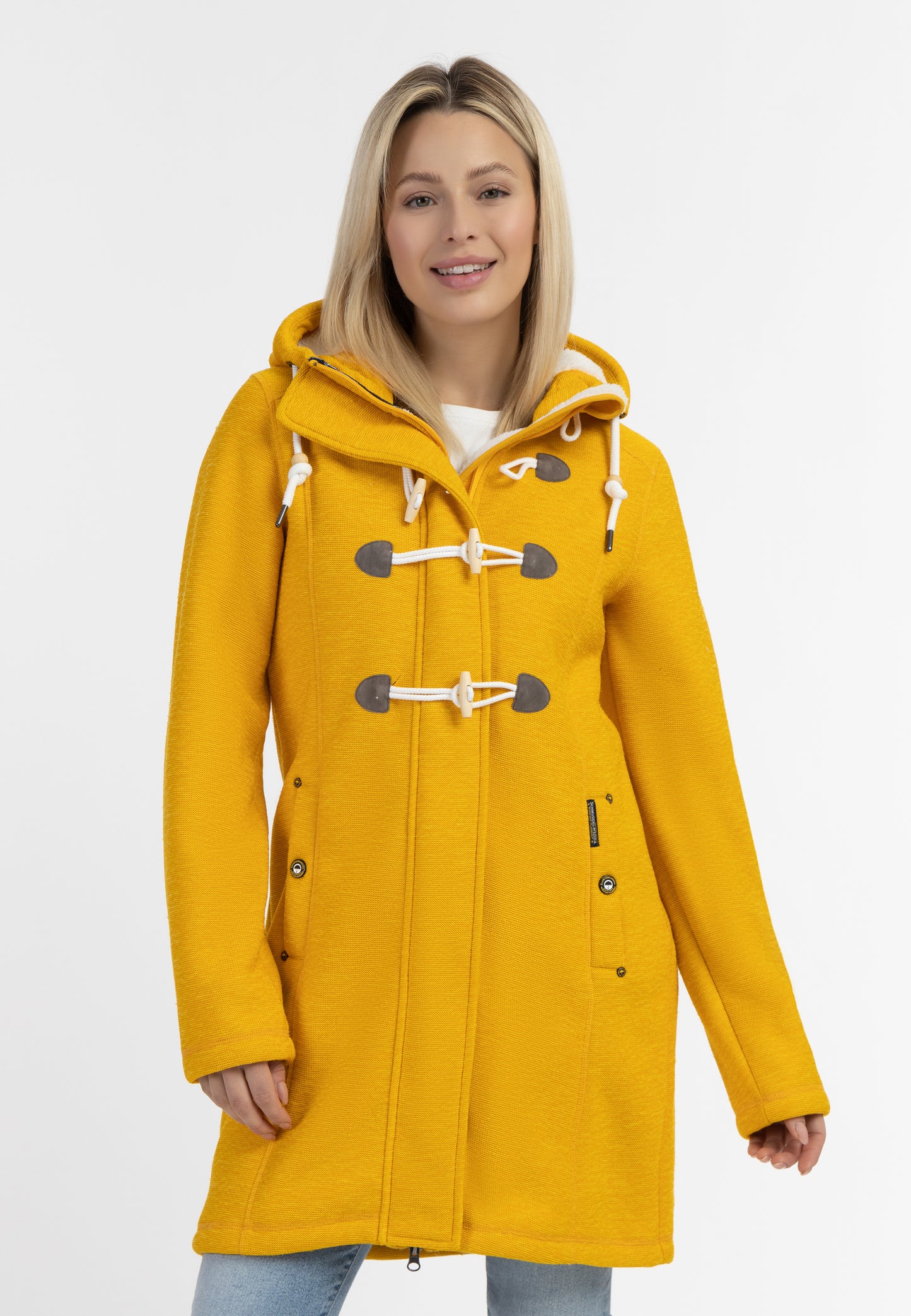 Schmuddelwedda women's knit fleece duffle coat
