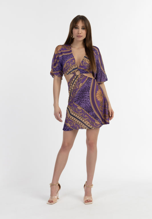 faina women's mini dress with cutouts