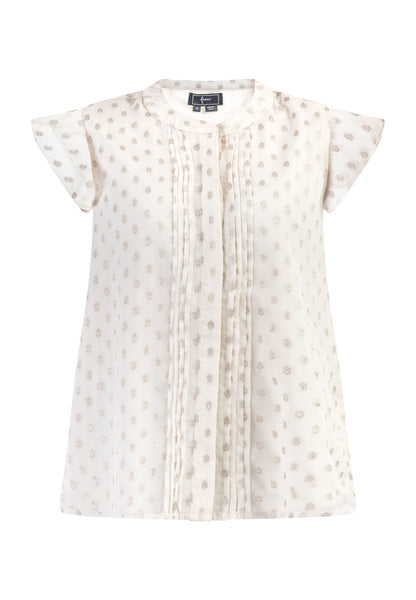 faina women's blouse shirt with ruffle sleeves