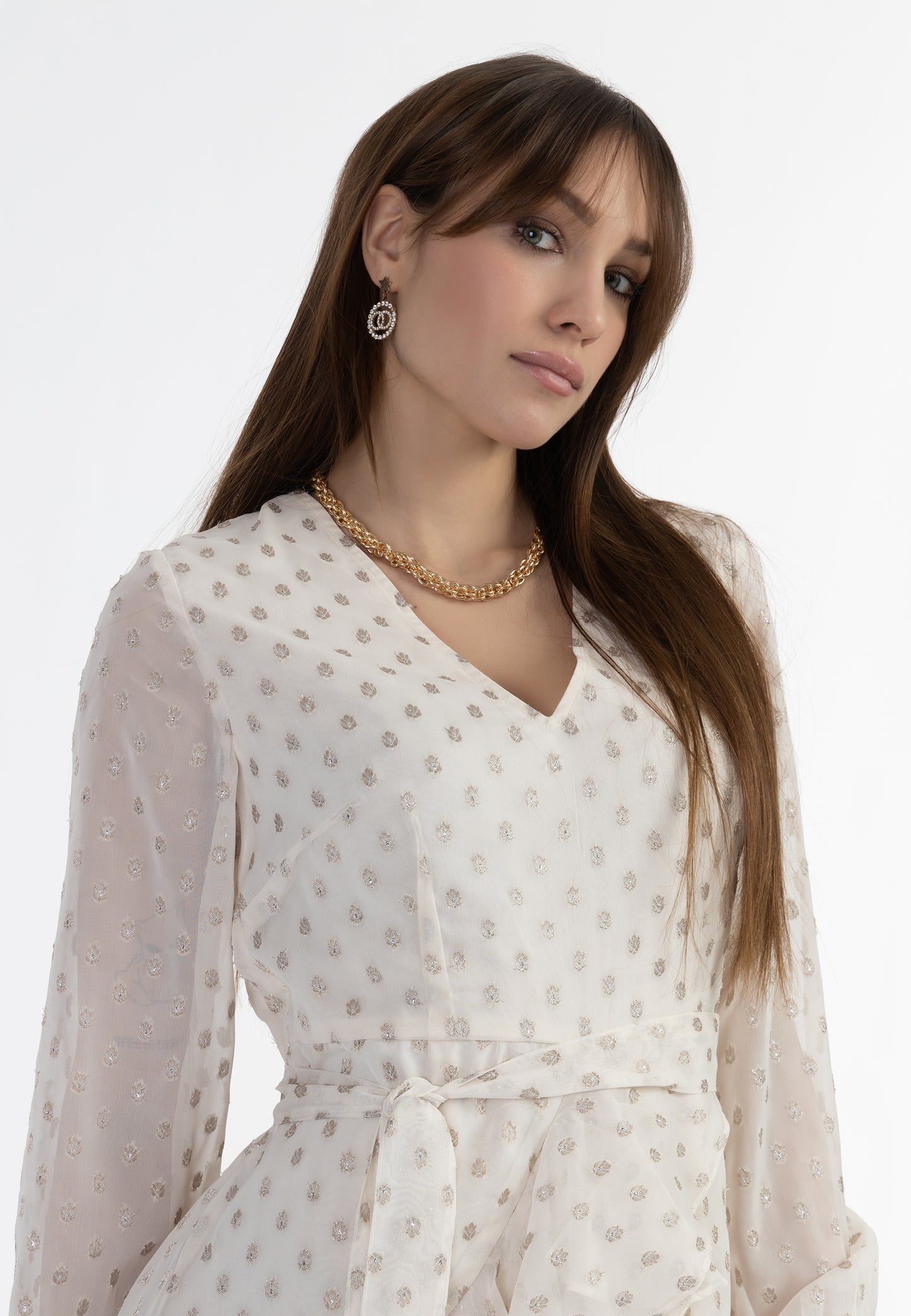 faina women's dress with embroidery