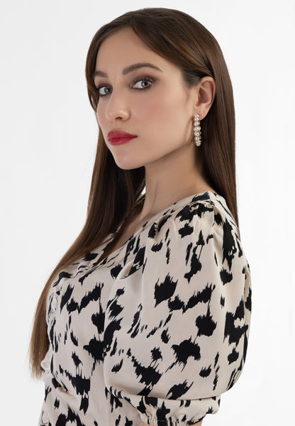 faina women's draped blouse shirt