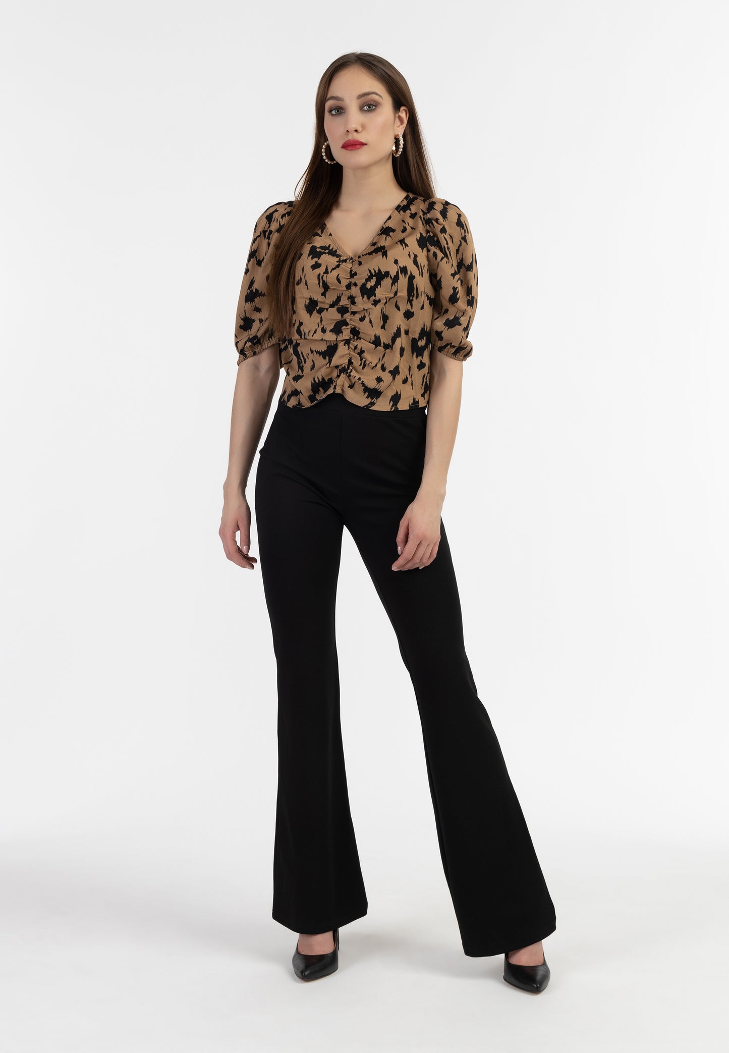 faina women's draped blouse shirt