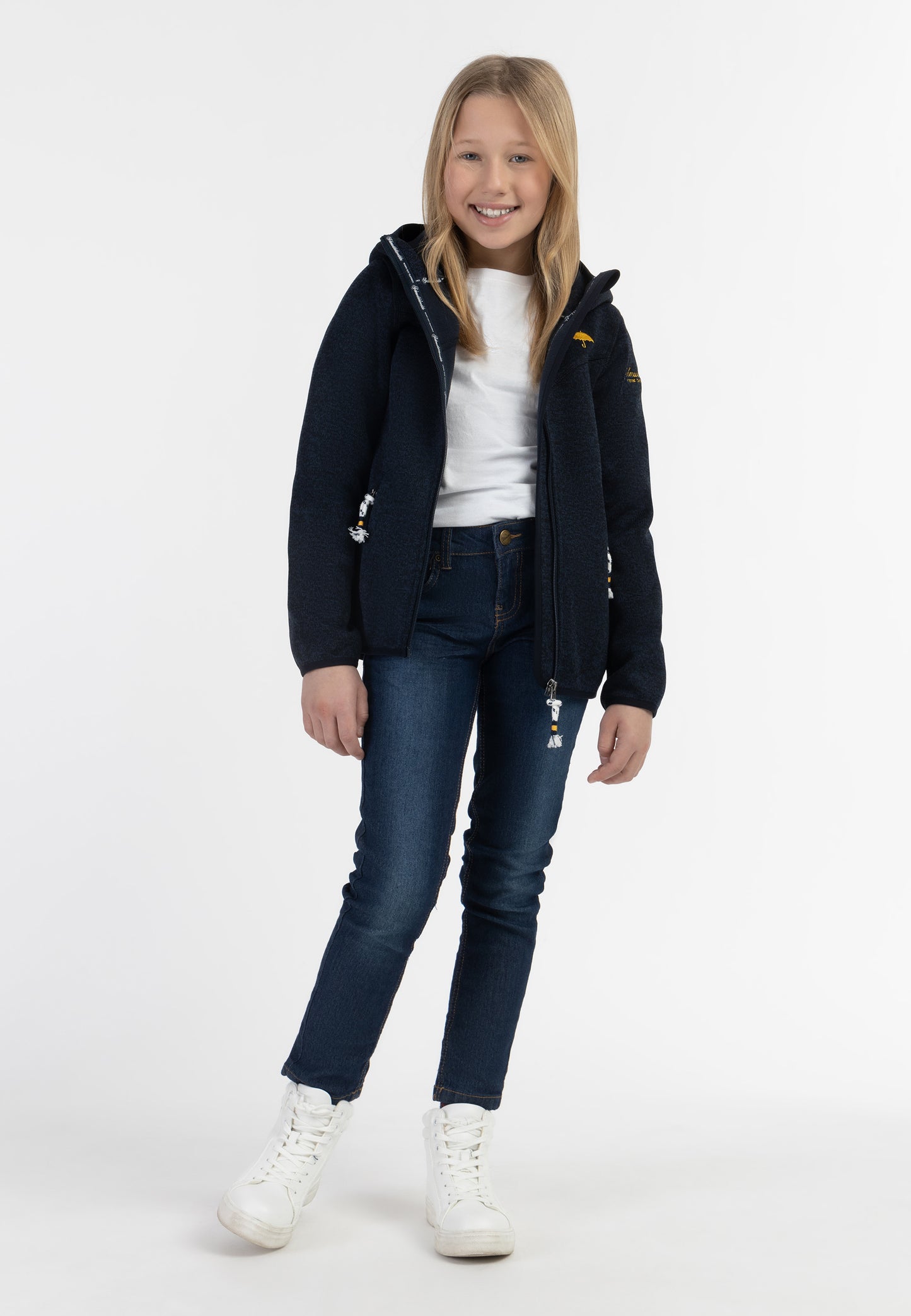 Schmuddelwedda girl's knitted fleece blouson jacket
