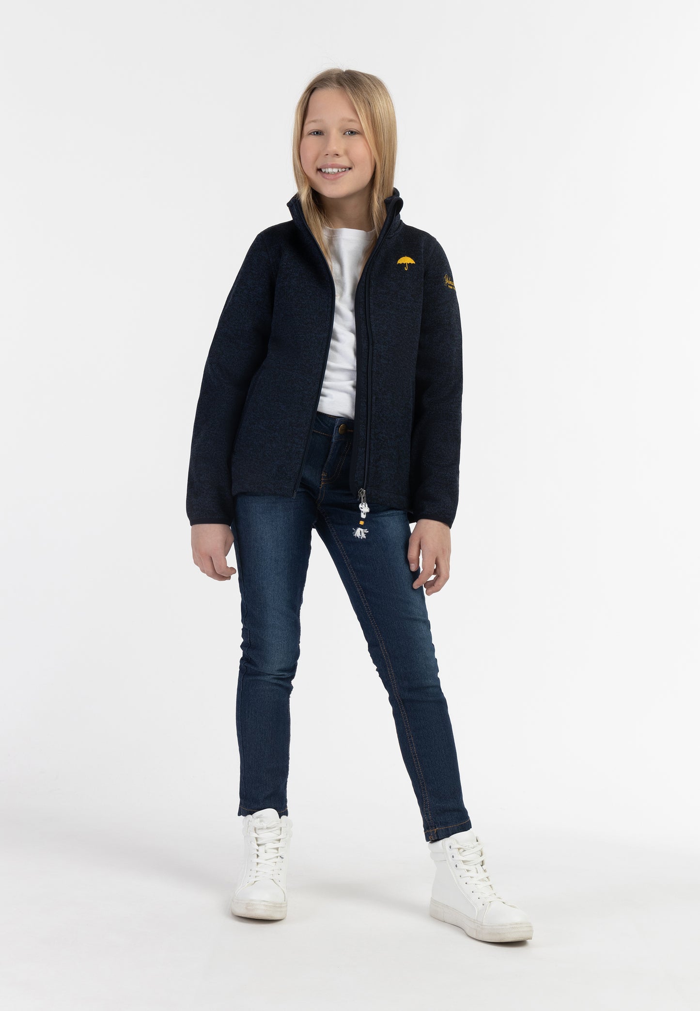 Schmuddelwedda girl's knitted fleece jacket