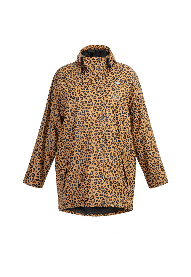 Schmuddelwedda Women's Plus Size Raincoat With Leopard Print