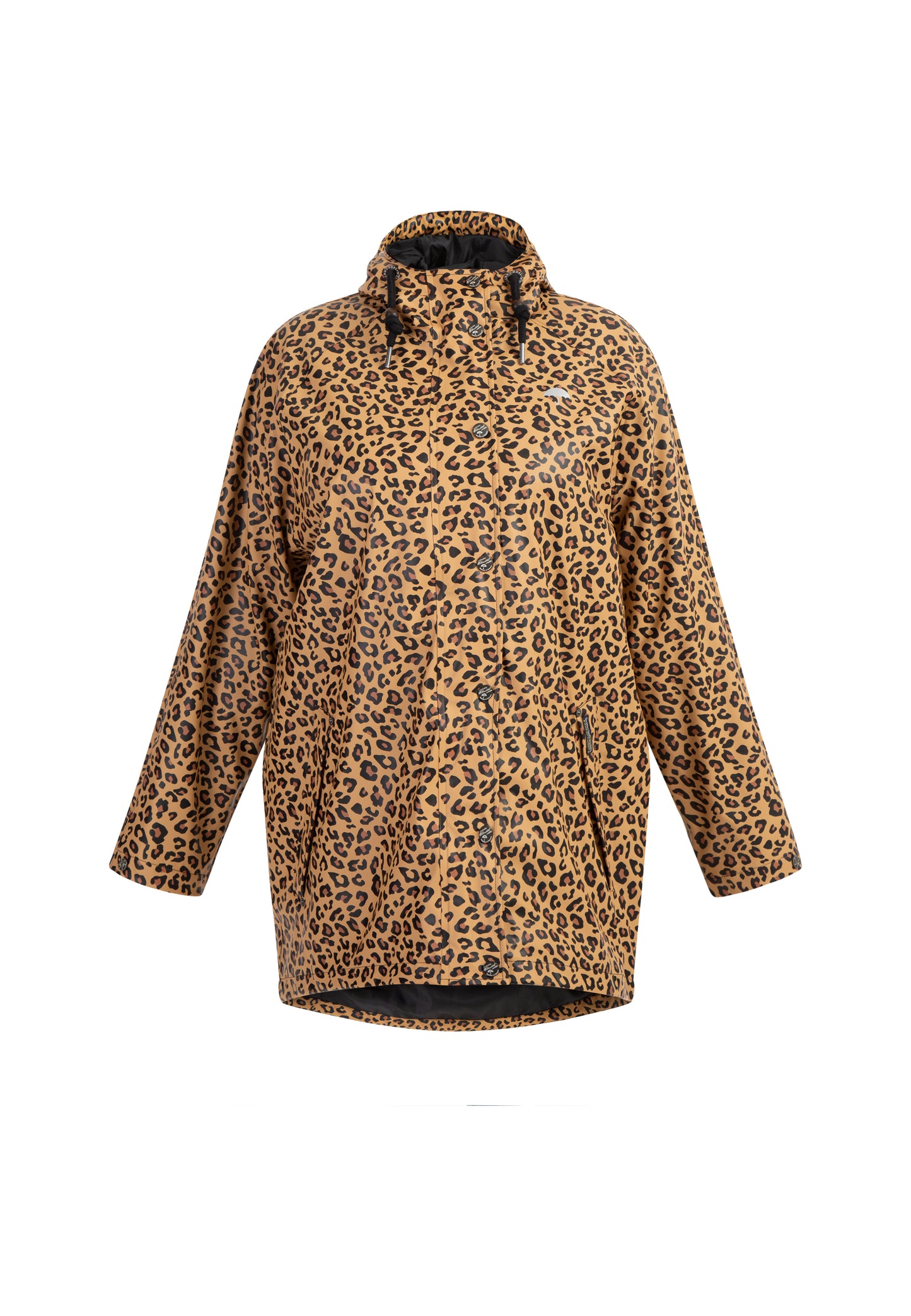 Schmuddelwedda women's plus size rain coat leopard print