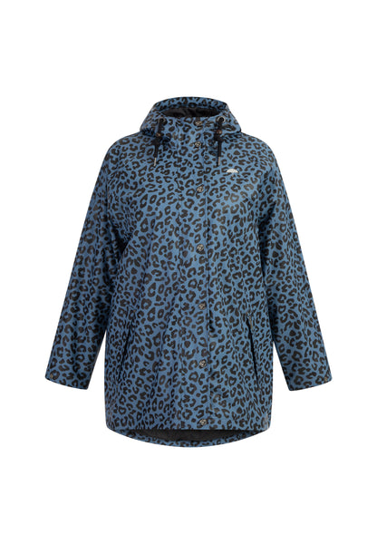 Schmuddelwedda women's plus size rain coat leopard print