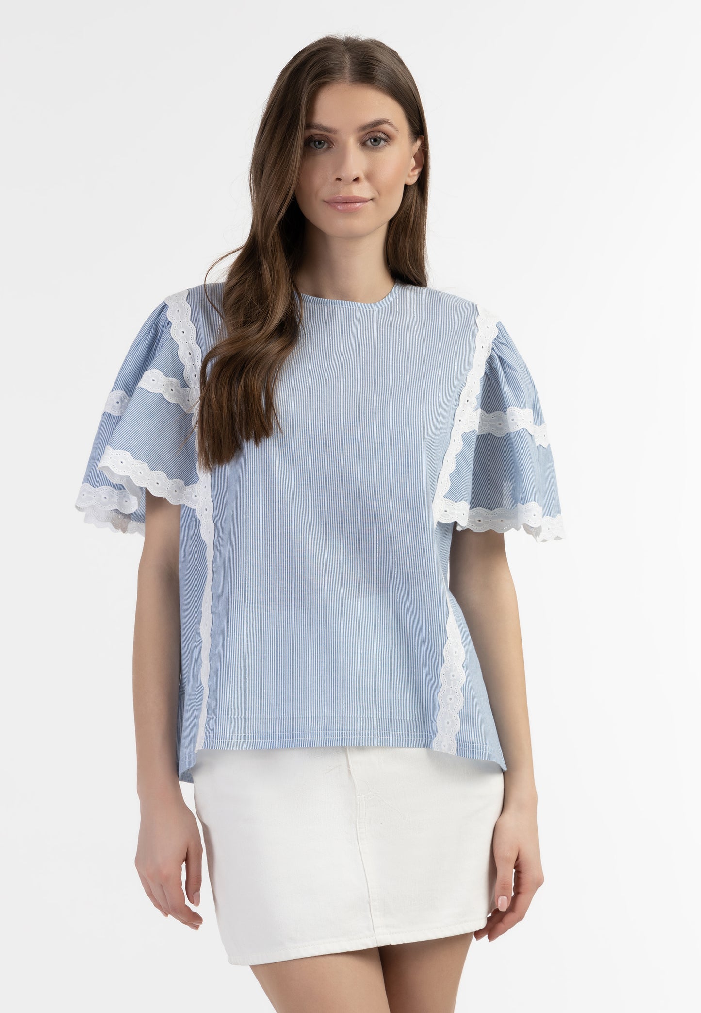 DreiMaster Vintage women's blouse shirt with lace
