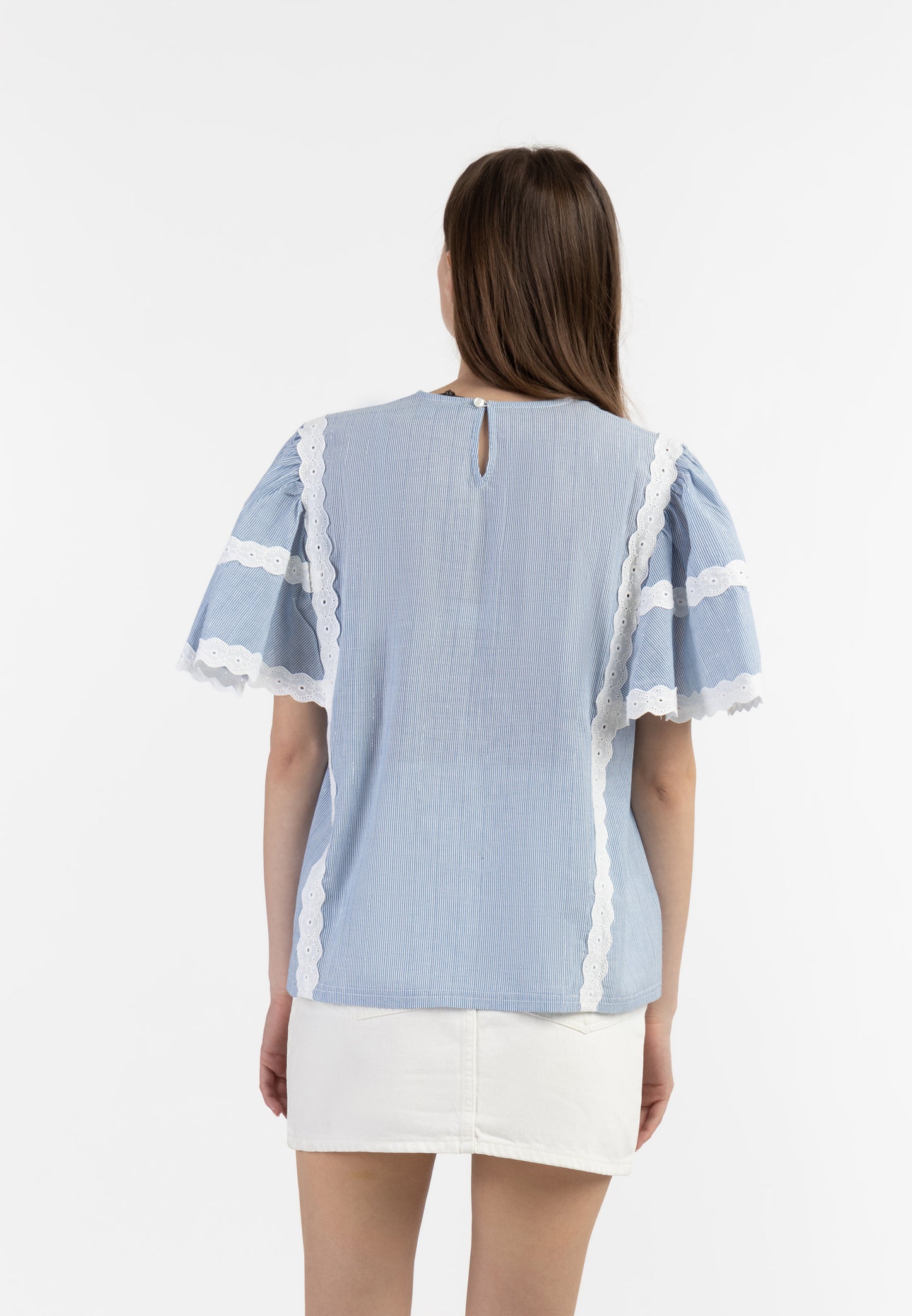 DreiMaster Vintage women's blouse shirt with lace