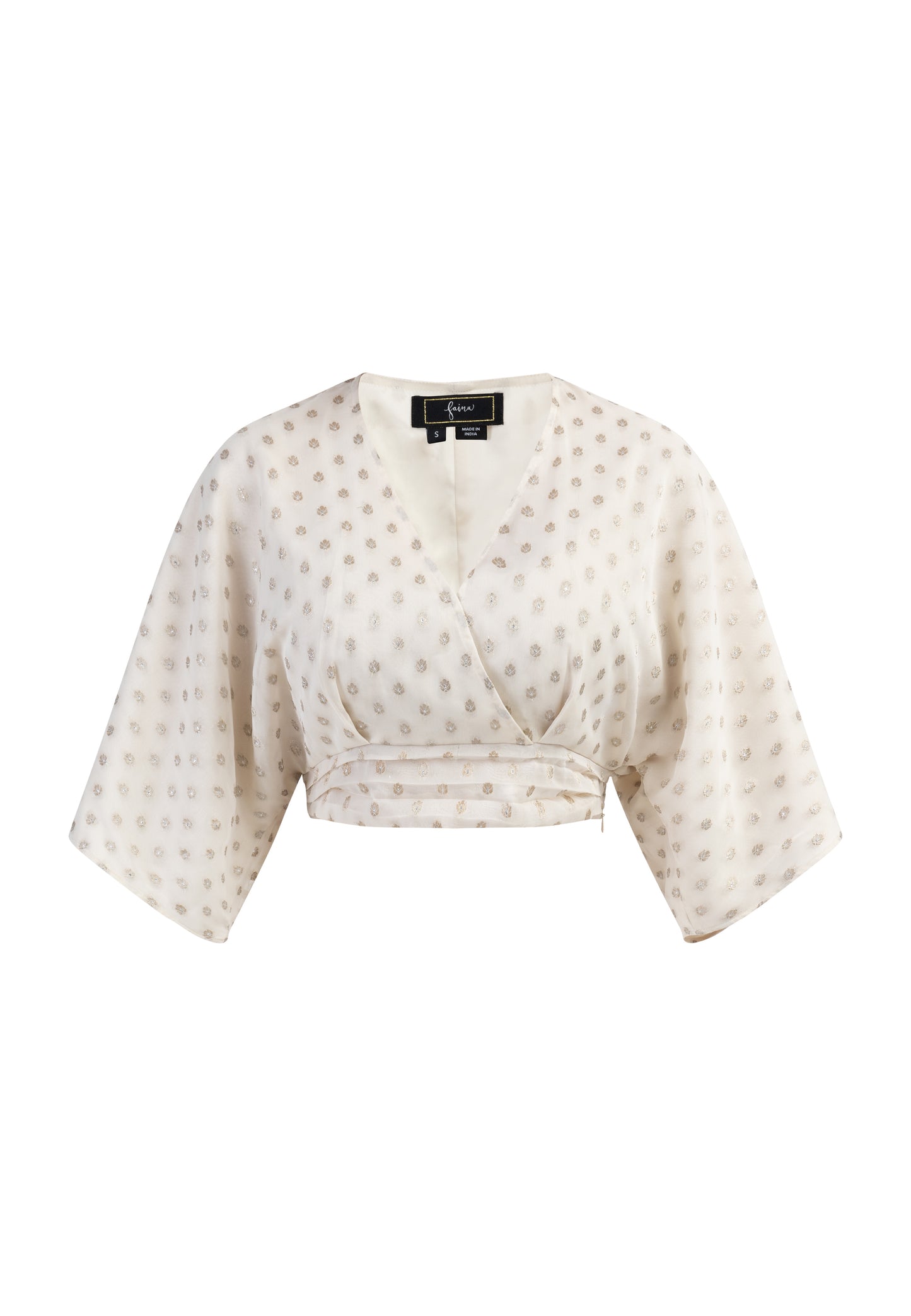 faina women's cropped blouse top