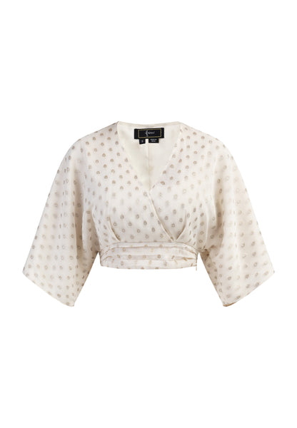 faina women's cropped blouse top