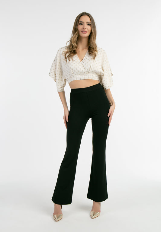 faina women's cropped blouse top