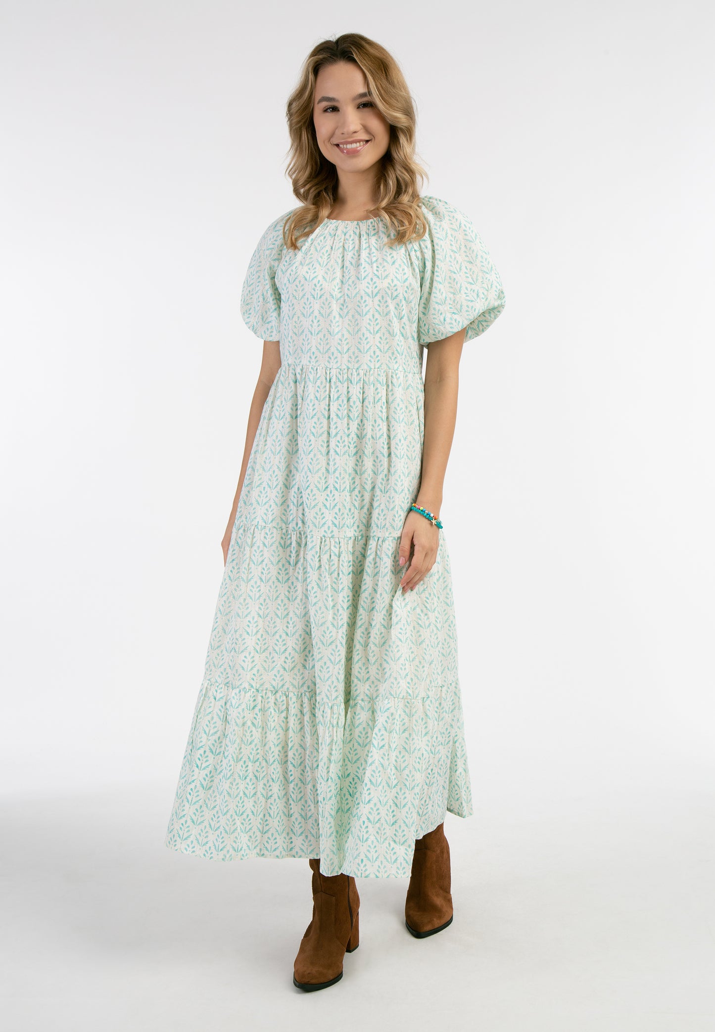 IZIA women's short sleeve maxi dress