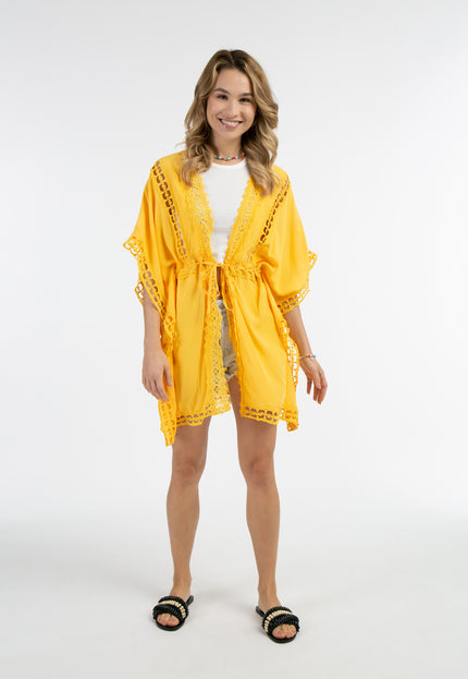 IZIA Kimono damskie z koronką