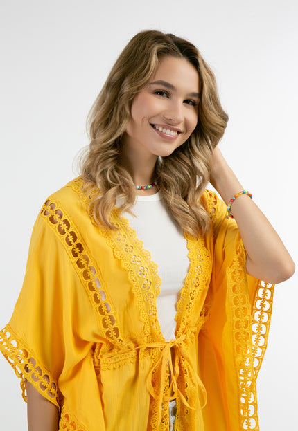 IZIA Kimono damskie z koronką