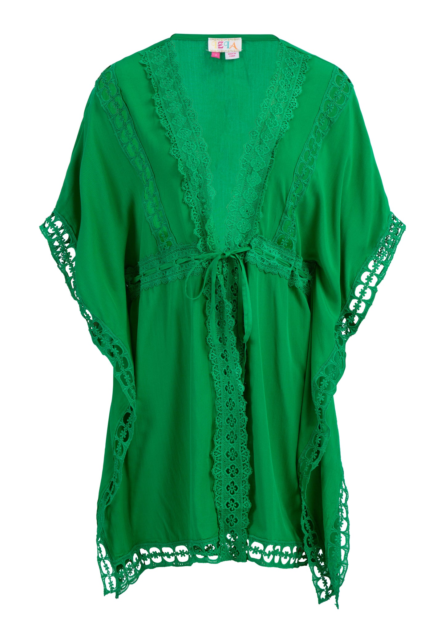 IZIA women's kimono with hole lace